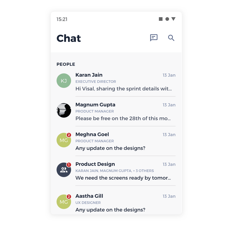 Internal messenger software