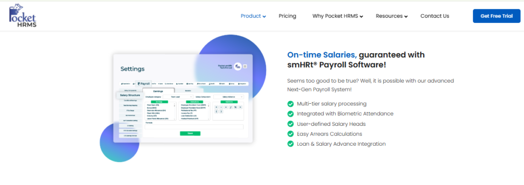 Pocket Hrms Payroll Settings With Multi-Tier Salary Structure, Pf, Esi, And Arrears For Hospitality Staff