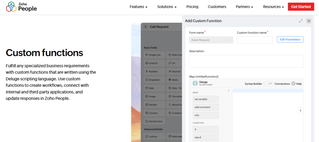 Zoho People Custom Functions Builder Using Deluge Scripting To Create Workflows And Connect Apps