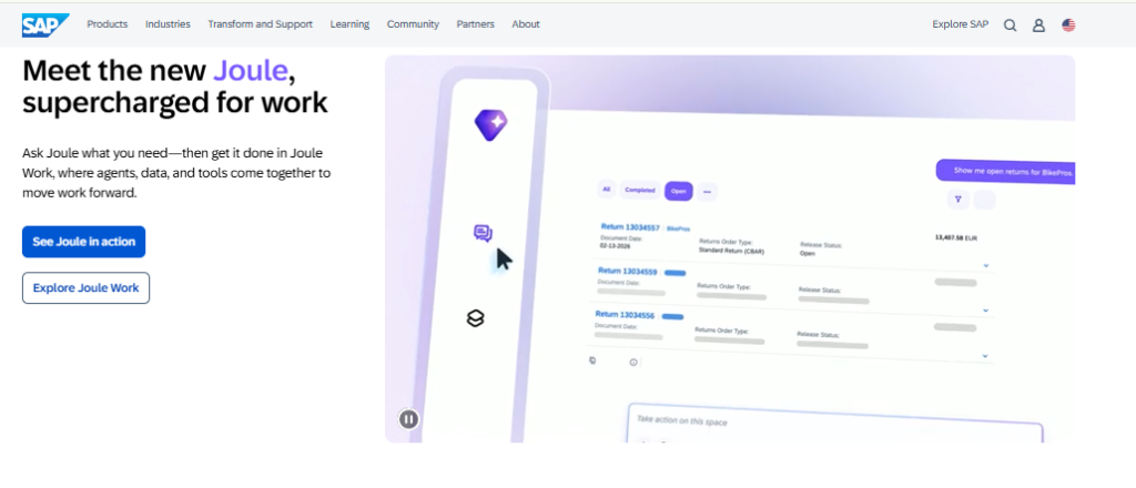  Sap Successfactors Joule Ai Assistant Screen, An Enterprise Hr Analytics Software Option In India