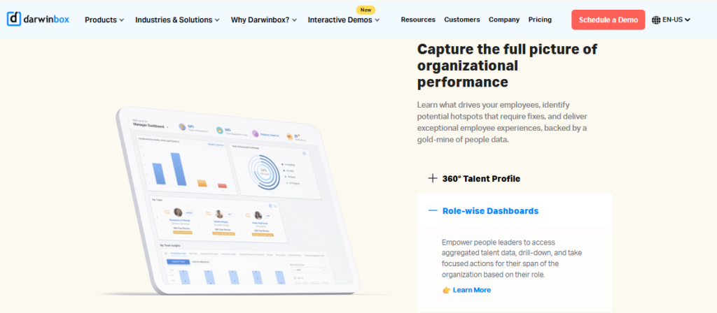 Hrms Software Performance Hr Software Darwinbox Performance Dashboard Capturing Team Check-Ins, Review Progress, And Role-Wise Talent Analytics For Enterprises.