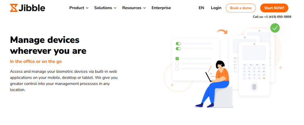  Jibble Device Management Dashboard For Controlling Biometric Attendance Endpoints From Mobile, Desktop Or Tablet